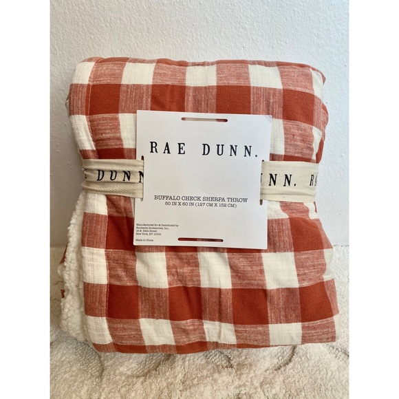 🍂🍁🦃 Rae Dunn THANKFUL Buffalo Check Sherpa bla… - Picture 2 of 2